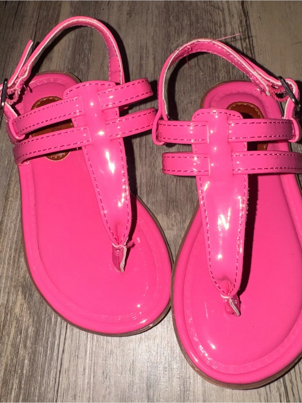Polo by Ralph Lauren Girls Hot Pink T-Strap Sandals